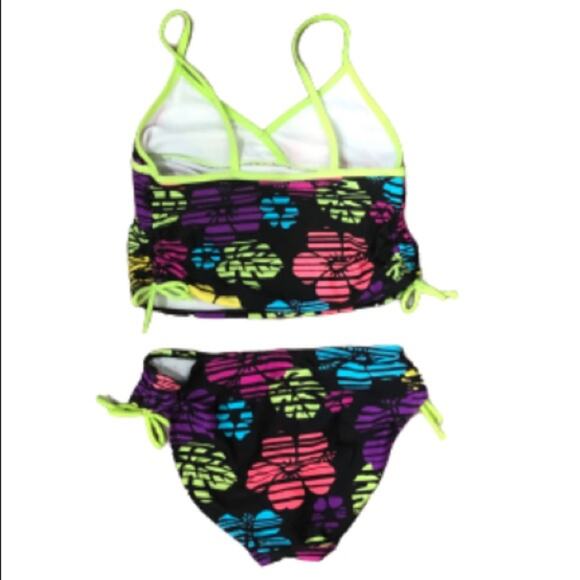 Joe Boxer tropical Floral tank bikini Size Girls Large - Picture 7 of 15